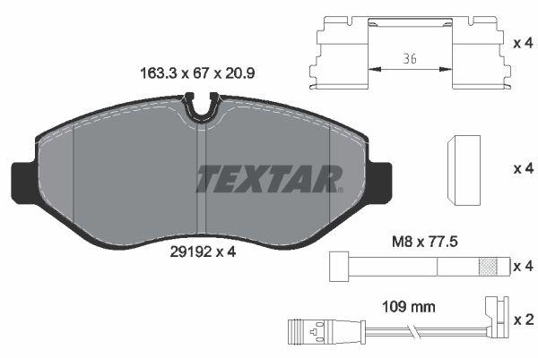 TEXTAR DISK PLOČ.PR.SPRINTER /VITO /CRAFTER 2919202 – WVA-broj 29192