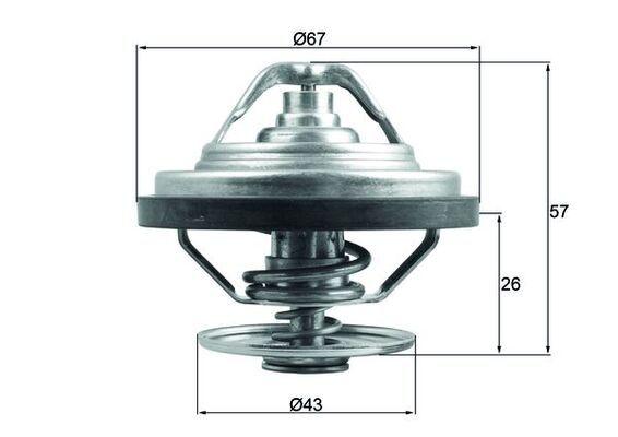 MAHLE TERMOSTAT TX15887 – Temperatura otvaranja 87 °C