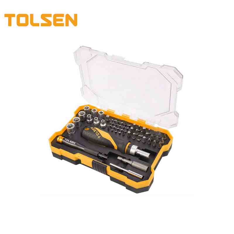 TOLSEN TOOLS SET BITOVA I NASADNIH KLJUČEVA 56-DELNI 20187-TOL – Broj delova: 56