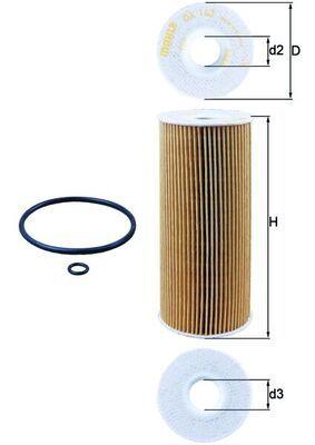 MAHLE FILTER ULjA - uložak OX143D – Ø 65,0 mm