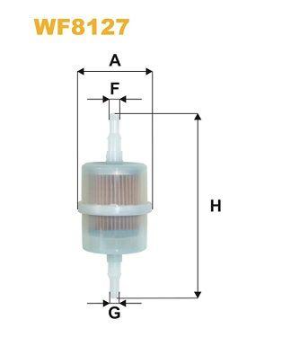WIX Filtration Products PREDFILTER GORIVA - linijski WF8127-WIX – Visina 118 mm