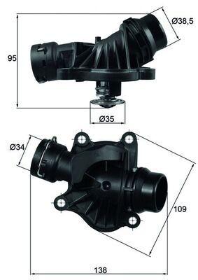MAHLE TERMOSTAT 88c BMW TI23488 – Temperatura otvaranja 88 °C