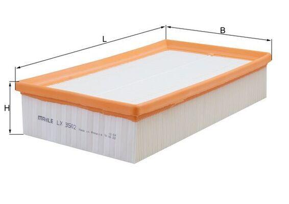 MAHLE FILTER VAZDUHA LX3502 – Dužina 290,0 mm