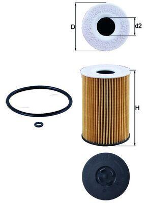 MAHLE FILTER ULjA - uložak OX787D – Ø 65,0 mm
