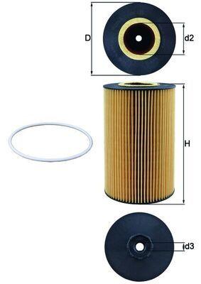 MAHLE FILTER ULjA - uložak OX425D – Ø 118,0 mm