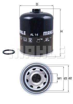 MAHLE FILTER SUŠAČA VAZDUHA (odvaja vodu i ulje) AL14D