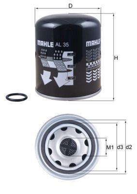 MAHLE FILTER SUŠAČA VAZDUHA (odvaja vodu i ulje) AL35 – Priključni navoj M41x2-6H