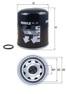 MAHLE FILTER SUŠAČA VAZDUHA (odvaja vodu i ulje) AL25 – Priključni navoj M41x1.5-6H