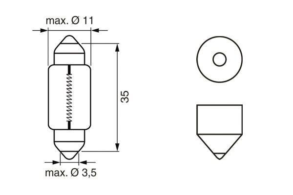 BOSCH SIJALICA SULFIDNA 12V 5W SV8,5 - C5W 1987302810