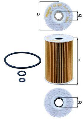 MAHLE FILTER ULjA - uložak OX388D – Ø 65,0 mm