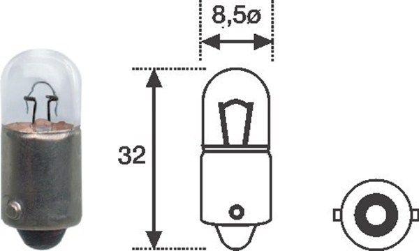 MAGNETI MARELLI SIJALICA MARELLI 12V 3W BA9s 002893200000 – Nominalna snaga 3 W