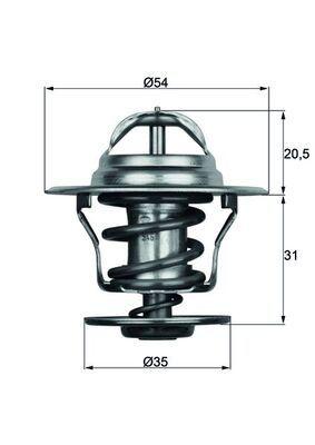 MAHLE TERMOSTAT TX1587D – Temperatura otvaranja 87 °C